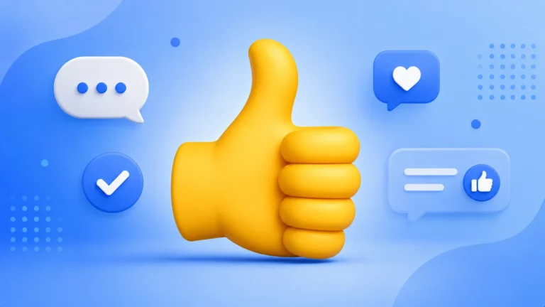 blue emoji thumbs up