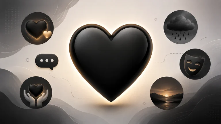 what does black heart emoji mean