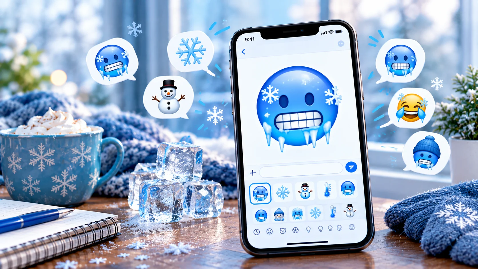 blue emoji face