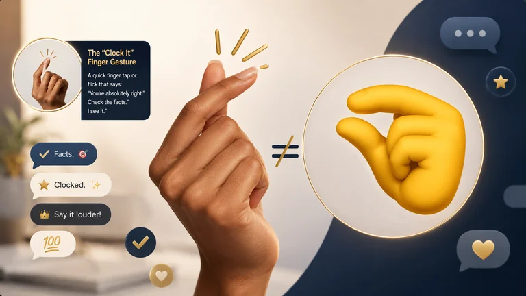 clock it emoji finger