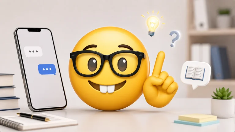 nerd emoji with finger