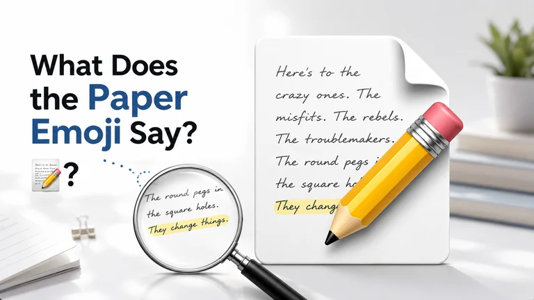 what does the paper emoji say