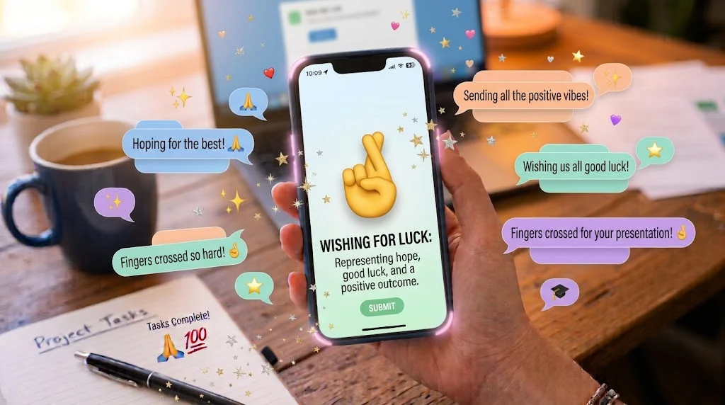 fingers crossed emoji