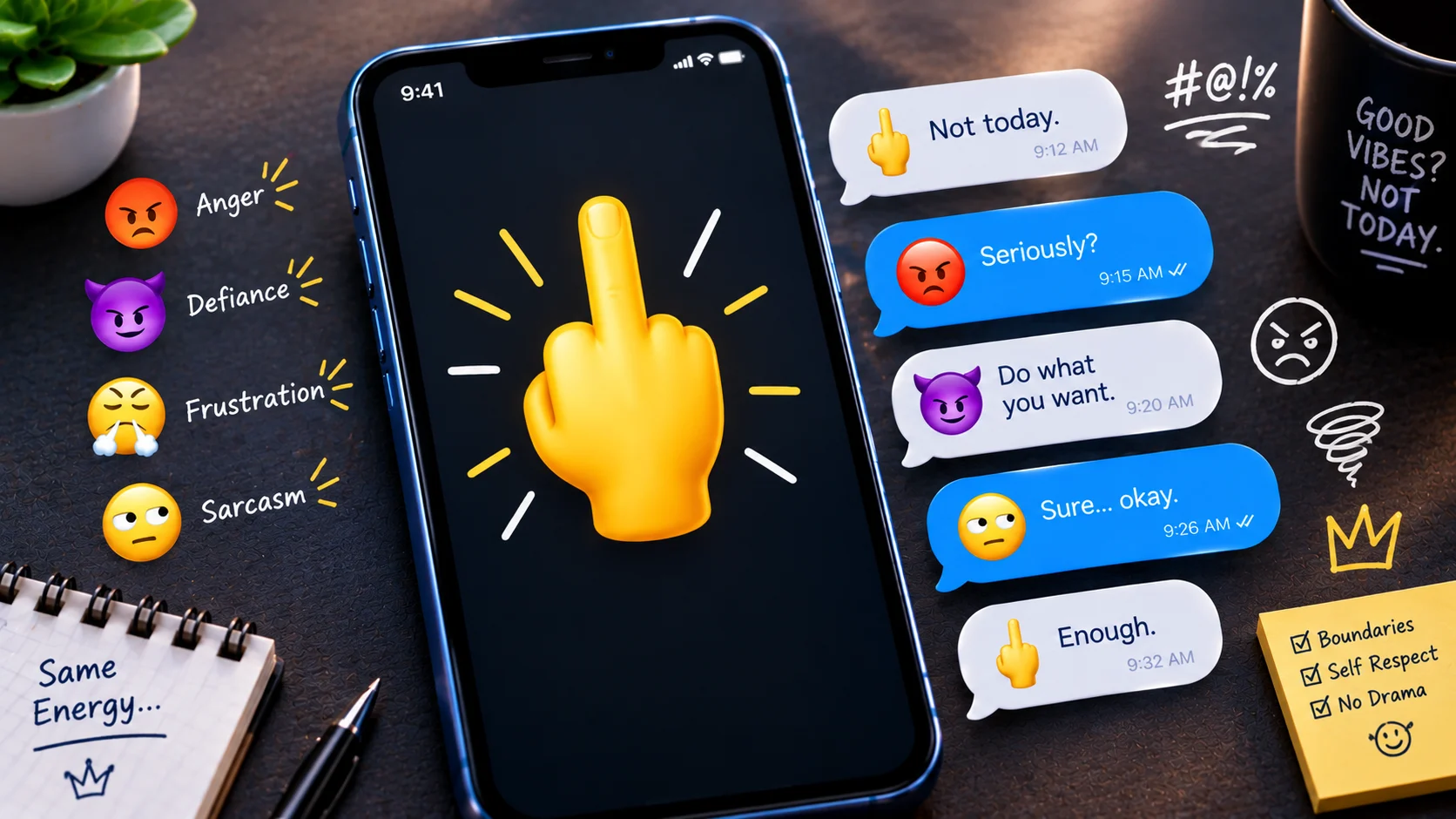 middle finger emoji