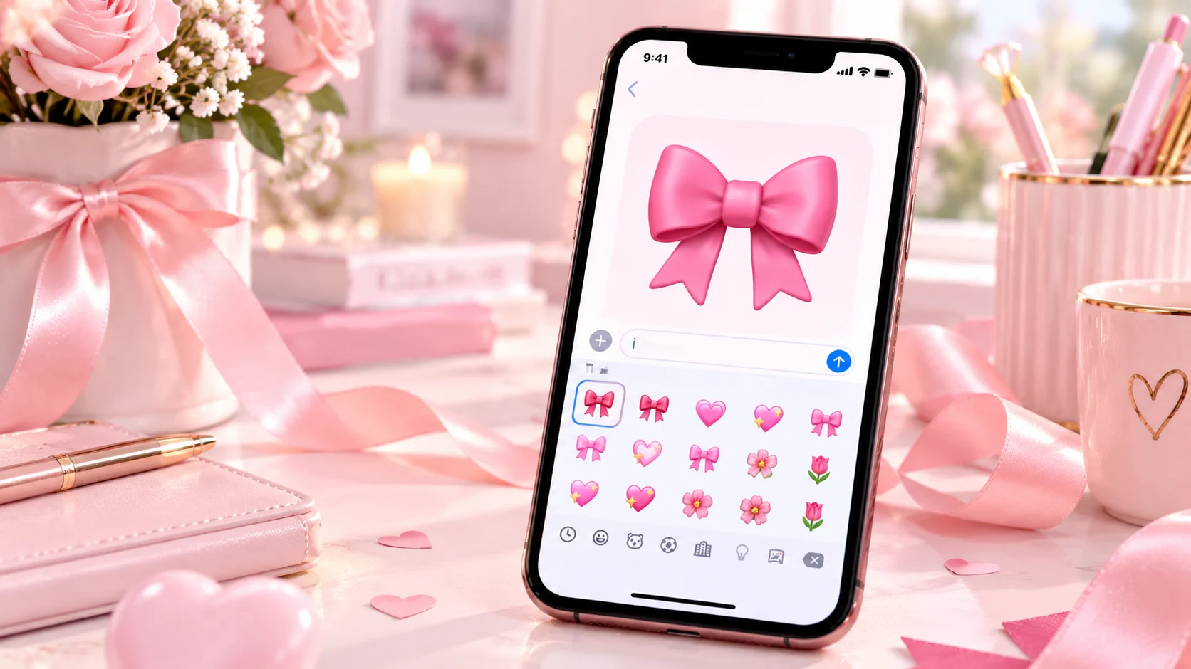 pink bow emoji