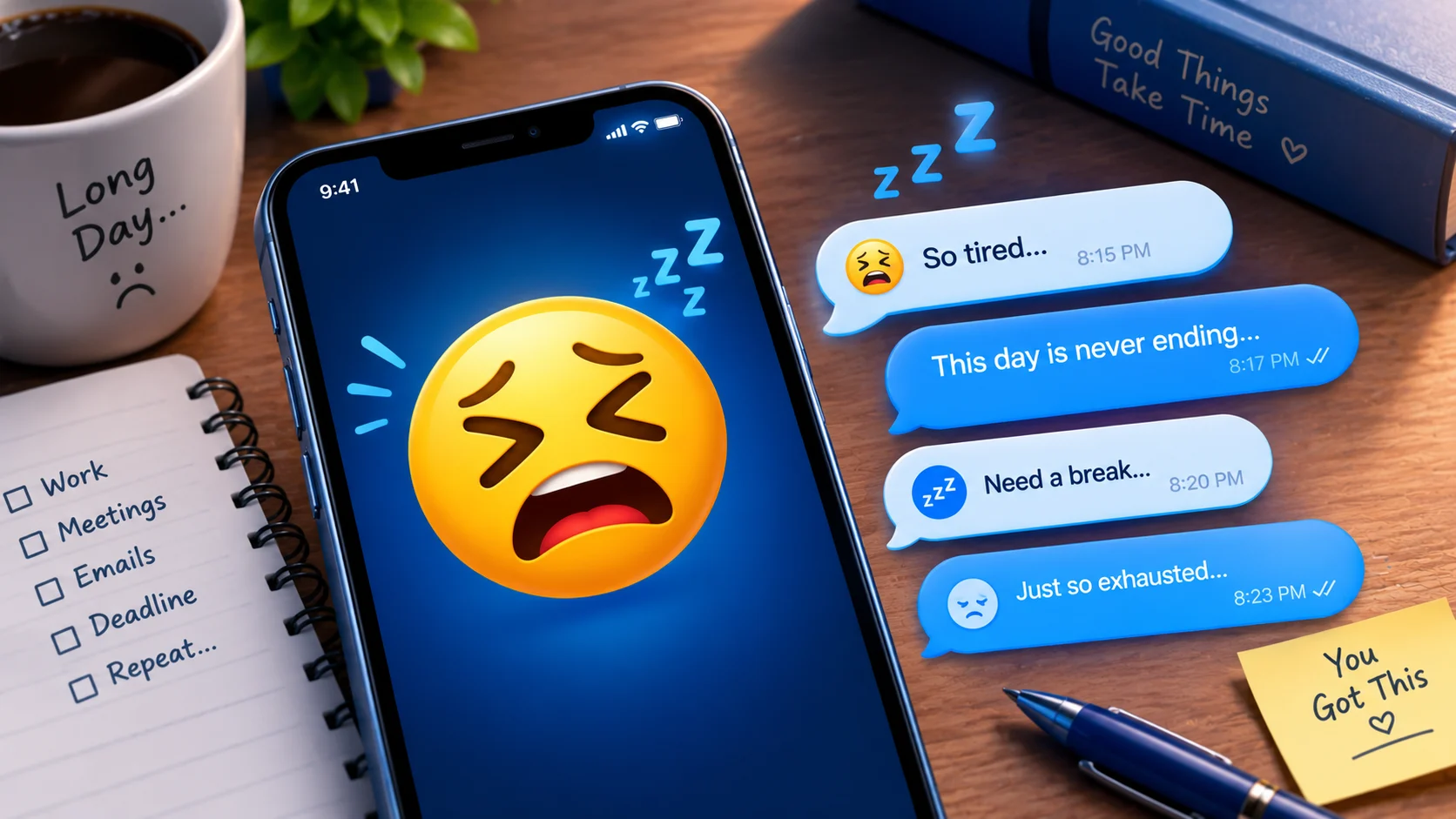 tired emoji