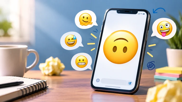 what does the upside down emoji mean